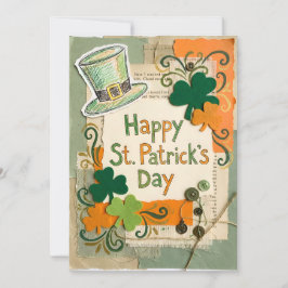 Heartfelt Vintage Scrapbook Collage St. Patricks  Feestdagenkaart