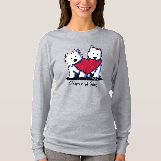 Heartfelt Westie Terrier T-shirt (Voorkant)
