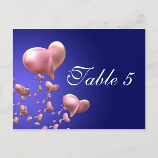 Heartful Table Number Card Briefkaart