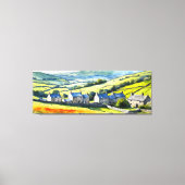 "Hearthdale" Breed landschap Yorkshire Dales Scène Canvas Afdruk (Voorkant)
