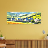 "Hearthdale" Breed landschap Yorkshire Dales Scène Canvas Afdruk (Insitu (Woonkamer))