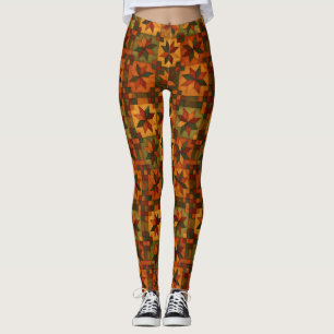 Hearthlight Harmony - Herfstster Quilt Leggings