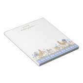 Hearthlight Notes Lente Zachte Weide Gingham Notitieblok (Schuin)