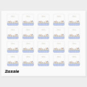 Hearthlight Notes Lente Zachte Weide Gingham Vierkante Sticker (Vel)