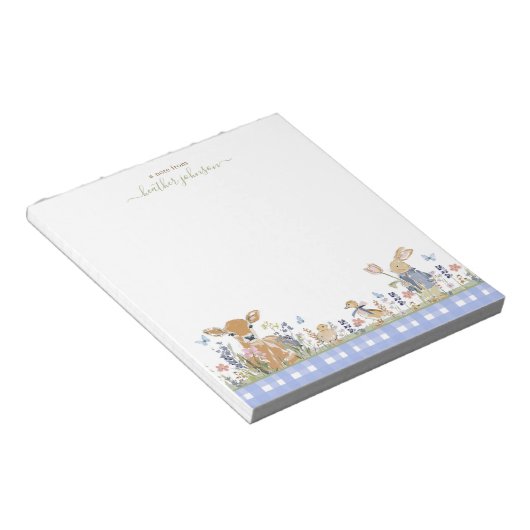 Hearthlight Notes Spring Soft Meadow Gingham Notitieblok (Schuin)