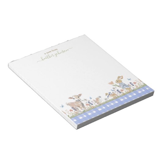 Hearthlight Notes Spring Soft Meadow Gingham Notitieblok (Schuin)