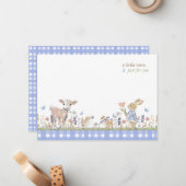 Hearthlight Notes Spring Soft Meadow Gingham Notitiekaartje (Voorkant / Achterkant in situ)