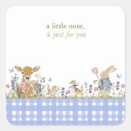 Hearthlight Notes Spring Soft Meadow Gingham Vierkante Sticker