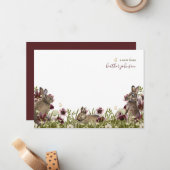 Hearthlight Notes Spring Soft Meadow Wildflower Notitiekaartje (Voorkant / Achterkant in situ)