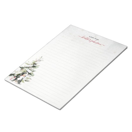 Hearthlight Notes Winter Cozy Dog Personalized Notitieblok (Schuin)