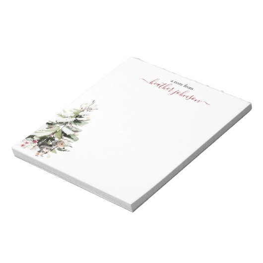 Hearthlight Notes Winter Cozy Dog Personalized Notitieblok (Gedraaid)