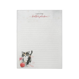 Hearthlight Notes Winter Cozy Kitten Personalized Notitieblok