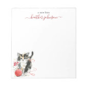 Hearthlight Notes Winter Cozy Kitten Personalized Notitieblok (Voorkant)