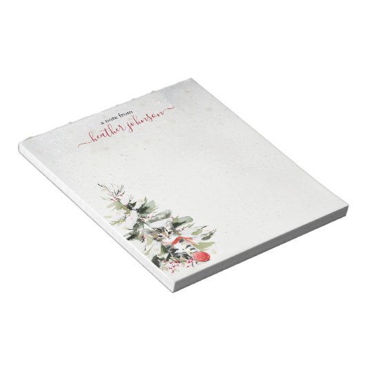 Hearthlight Notes Winter Cozy Kitten Personalized Notitieblok (Schuin)