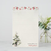 Hearthlight Notes Winter Cozy Kitten Persoonlijk Briefpapier (Staand voorkant)