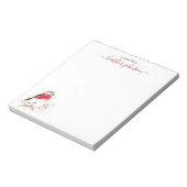 Hearthlight Notes Winter Robin Bird Personalized Notitieblok (Gedraaid)