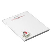 Hearthlight Notes Winter Robin Bird Personalized Notitieblok (Schuin)