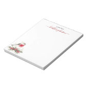Hearthlight Notes Winter Robin Bird Personalized Notitieblok (Gedraaid)