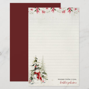 Hearthlight Notes Winter Sneeuwman Persoonlijk Briefpapier