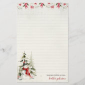 Hearthlight Notes Winter Sneeuwman Persoonlijk Briefpapier (Voorkant)