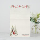 Hearthlight Notes Winter Sneeuwman Persoonlijk Briefpapier (Staand voorkant)