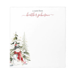 Hearthlight Notes Winter Snowman Personalized Notitieblok
