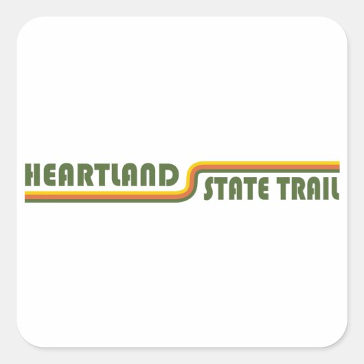 Heartland State Trail Vierkante Sticker (Voorkant)