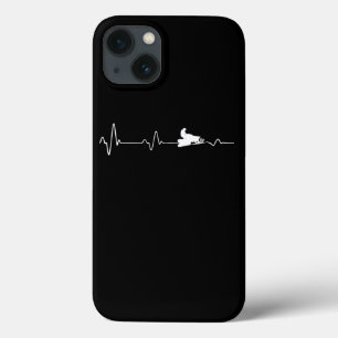 Heartline Snowmobile Gift Idea Snowmobiing iPhone 13 Hoesje