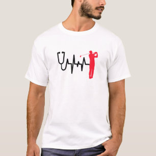 Heartline Sportsport Golf Swing Golfing Love Heart T-shirt
