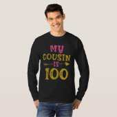 Hearts 100th Bday For Cousin From Cousin T-shirt (Voorkant volledig)