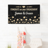 Hearts! Aangepast Verloving Congrats banner (Insitu)