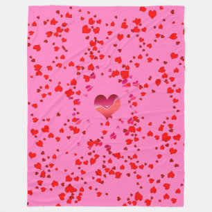 "Hearts" Aangepaste fleece Blanket, 60 x 80" Deken