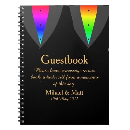 Hearts Aglow met Pride Guestbook voor homoseksuele Notitieboek (Voorkant)
