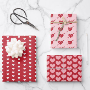 Hearts Arrows Initialen Gepersonaliseerde Valentij Inpakpapier Vel