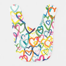 Hearts Baby Bib