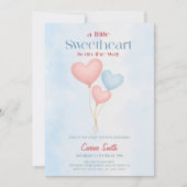 Hearts balloons  Baby Shower  Invitation (Devant)