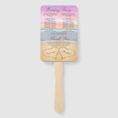 Hearts Beach Weddenschappen programma Roze Paars Handwaaier (Achterkant)