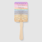 Hearts Beach Weddenschappen programma Roze Paars Handwaaier (Voorkant)