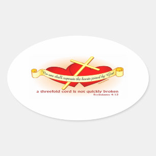 Hearts bij God Christelijk geschenk Ovale Sticker
