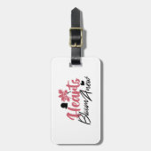 Hearts Bloom Anew - Inspirerend Bloemen Quote Bagagelabel (Voorkant verticaal)