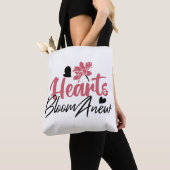 Hearts Bloom Anew - Inspirerend Bloemen Quote Draagtas (Dichtbij)