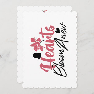 Hearts Bloom Anew - Inspirerend Bloemen Quote Feestdagenkaart