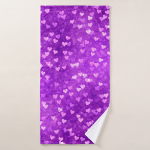 Hearts bokeh lumières forme violet