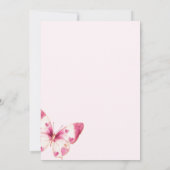 Hearts Butterfly Bruids Douche Uitnodiging (Achterkant)