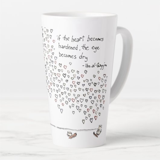 Hearts By Cat latte mug (Angle droit)