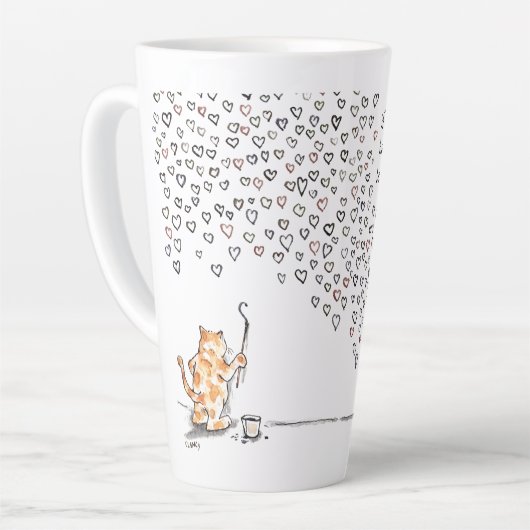 Hearts By Cat latte mug Mok (Linkerhoek)