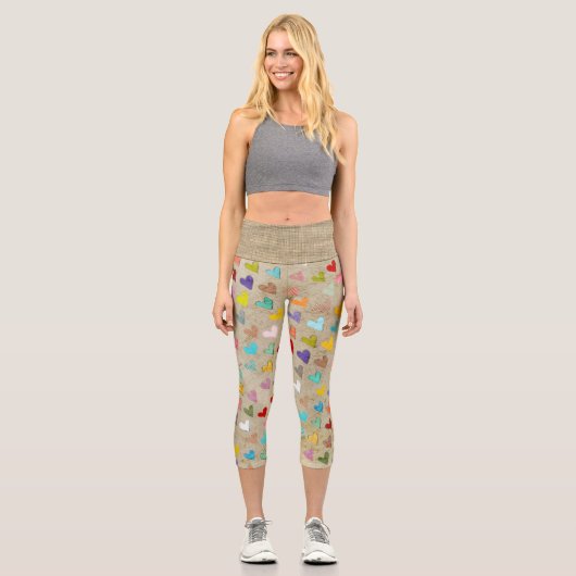 Hearts Capri Leggings (Recto)