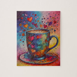 Hearts Coffee Mok Puzzel