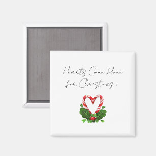 Hearts Come Home voor Christmas Candy Cane Heart Magneet