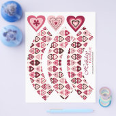 Hearts Confection Cupcake Wrapper Flyer (Enkel)